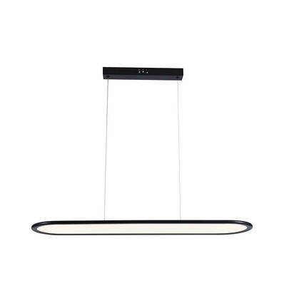 24W LED pendel, 80x100cm - 3000lm, zwarte behuizing, 120 graden, incl. lichtbron