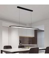 24W LED pendel, 80x100cm - 3000lm, zwarte behuizing, 120 graden, incl. lichtbron