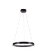 19W LED pendel met kristal acryl, Ø40cm - Zwart, 3000K, 2160lm, IP20 binnenshuis