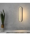 13W ovale LED pendel, 40cm - Zwart, modern design, IP20 binnenshuis