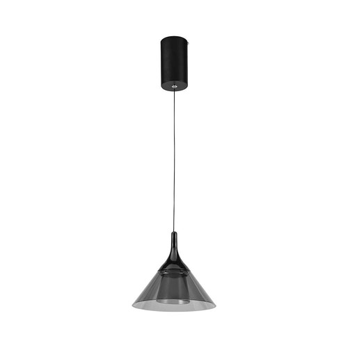 9W LED pendel - 1000lm, 3000K, zwart, Ø19,5cm, IP20 binnenshuis