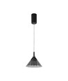9W LED pendel - 1000lm, 3000K, zwart, Ø19,5cm, IP20 binnenshuis