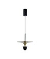 9W LED pendellamp / hanglamp - 4000K, 1000lm, zwart/goud, 30x320cm, incl. lichtbron