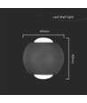 2W ronde 2-weg wandlamp - IP54, zwart, up/down licht, 3000K, incl. lichtbron