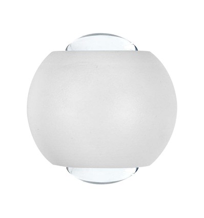 2W wandlamp met up/down licht - IP54, wit, 3000K, aluminium, incl. lichtbron