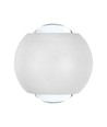 2W wandlamp met up/down licht - IP54, wit, 3000K, aluminium, incl. lichtbron