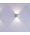 2W wandlamp met up/down licht - IP54, wit, 3000K, aluminium, incl. lichtbron