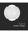 2W LED up/down wandlamp - IP54, wit, 4000K, aluminium, 4,2 x 4 cm, incl. lichtbron