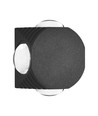 4W ronde COB wandlamp met 4 lichtstralen - IP54, zwart, 3000K, incl. lichtbron
