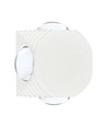 4W ronde LED wandlamp met 4 lichtstralen - IP54, wit, 3000K, 4-weg licht, modern design