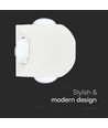 4W ronde LED wandlamp met 4 lichtstralen - IP54, wit, COB LED, 4000K, incl. lichtbron