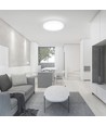 18W LED-plafondlamp - IP44, Ø22,5cm, hoogte: 6,3cm, witte rand