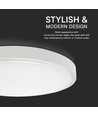 24W LED plafondlamp - Rond, wit frame, IP44
