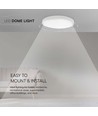 24W LED plafondlamp - Rond, wit frame, IP44