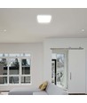 24W LED plafondlamp, 30x30cm - Vierkant, witte rand, IP44, 4000K, incl. lichtbron