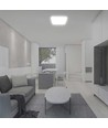 24W LED plafondlamp, 30x30cm - Vierkant, witte rand, IP44, 4000K, incl. lichtbron