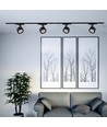 30W LED COB Railschijnwerper - 3-in-1 Zwarte Behuizing