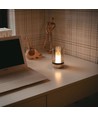 2W LED oplaadbare tafellamp met sensor - Champagne goud, amber glas, 3000K, 360 graden, bewegingssensor