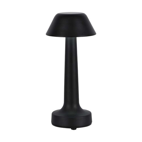 1W oplaadbare LED tafellamp, 3-in-1 CCT - 5V, 1800mAh, zwart, Ø9,5 x 22,5 cm