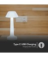 1W LED tafellamp - D95x225, 3-in-1, wit, Huis