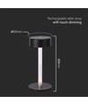 3W oplaadbare LED tafellamp, 5V - 3-in-1 CCT, touch dimbaar, zwart, incl. USB-kabel
