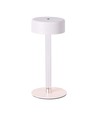 3W LED Tafellamp - D120x255, 3-in-1, Wit+Transparante Middelpoot
