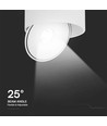 28W RA90 Opbouwspot - Ø17,8 cm, Hoogte: 8,7 cm, CCT, 3 lichtkleuren, wit