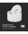 28W RA90 Opbouwspot - Ø17,8 cm, Hoogte: 8,7 cm, CCT, 3 lichtkleuren, wit