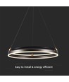 30W LED Hanglamp Enkele Ring - 3000K, Koffie, huis