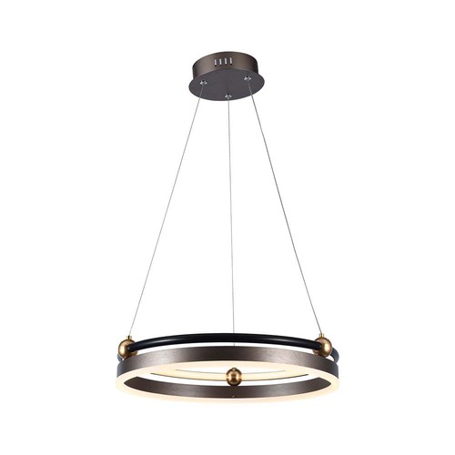 20W LED designer hanglamp - Enkele ring, 3000K, koffiekleur, 2400lm