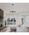 20W LED designer hanglamp - Enkele ring, 3000K, koffiekleur, 2400lm