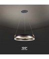 20W LED designer hanglamp - Enkele ring, 3000K, koffiekleur, 2400lm