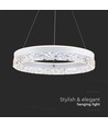 25W LED Designer hanglamp, Ø50cm - Ring design, wit, 3000lm, 3000K, warm wit