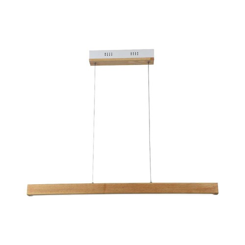 12W LED hanglamp van hout - 4000K, 80cm, incl. lichtbron