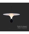 9W LED designer hanglamp - 3000K, 1000lm, wit/zwart, verstelbare hoogte, incl. lichtbron