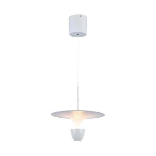 9W LED hanglamp - 30x320x100cm, 1000lm, 3000K, wit/grijze behuizing