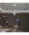 9W LED hanglamp - 30x320x100cm, 1000lm, 3000K, wit/grijze behuizing