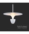 9W LED hanglamp - 30x320x100cm, 1000lm, 3000K, wit/grijze behuizing