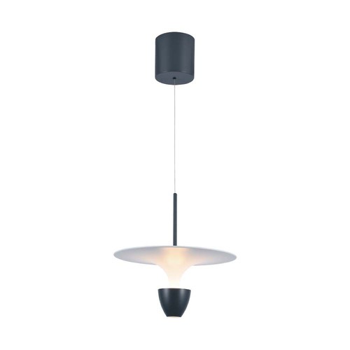 9W LED pendellamp - 1000lm, 3000K, wit-grijze behuizing, 30x320x100cm
