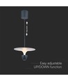 9W LED pendellamp - 1000lm, 3000K, wit-grijze behuizing, 30x320x100cm