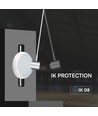 320mm 8W/16W/20W LED bulkhead - Samsung LED chip, IP65, IK08, 3-in-1 CCT, rond, witte rand
