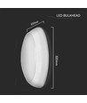 8W/16W/20W LED sensorlamp met Samsung chip - 3-in-1 CCT, IP65, Ø32cm, microwave sensor, witte rand