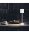 3W oplaadbare LED tafellamp, touch dimbaar - 310lm, 3000K, zwart/transparant, hoogte 37cm