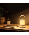 1,5W oplaadbare LED tafellamp - Touch dimbaar, 5V, beige met houten handvat, 3000K