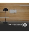 3W oplaadbare tafellamp - Touch dimbaar, zwart, 3000K, draagbaar, incl. batterij