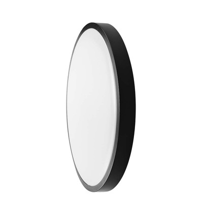 24W LED sensorlamp - IP44, Ø35cm, zwarte rand, ingebouwde sensor, afstandsbediening, incl. lichtbron