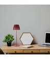 2,7W oplaadbare LED tafellamp, bruin - Touch dimbaar, 3-in-1 CCT, USB-C, 5V DC, hoogte 34cm