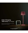 2,7W oplaadbare LED tafellamp, bruin - Touch dimbaar, 3-in-1 CCT, USB-C, 5V DC, hoogte 34cm