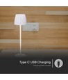 2,7W oplaadbare LED tafellamp, wit - Touch dimbaar, 3-in-1 CCT, USB-C, hoogte 34cm