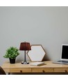 1,5W LED tafellamp, touch dimbaar, bruine kap - CCT, oplaadbaar, chroom, incl. batterij en USB-C